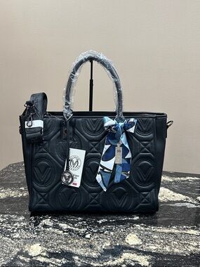Valentino Orlandi Lg Quilted Tote